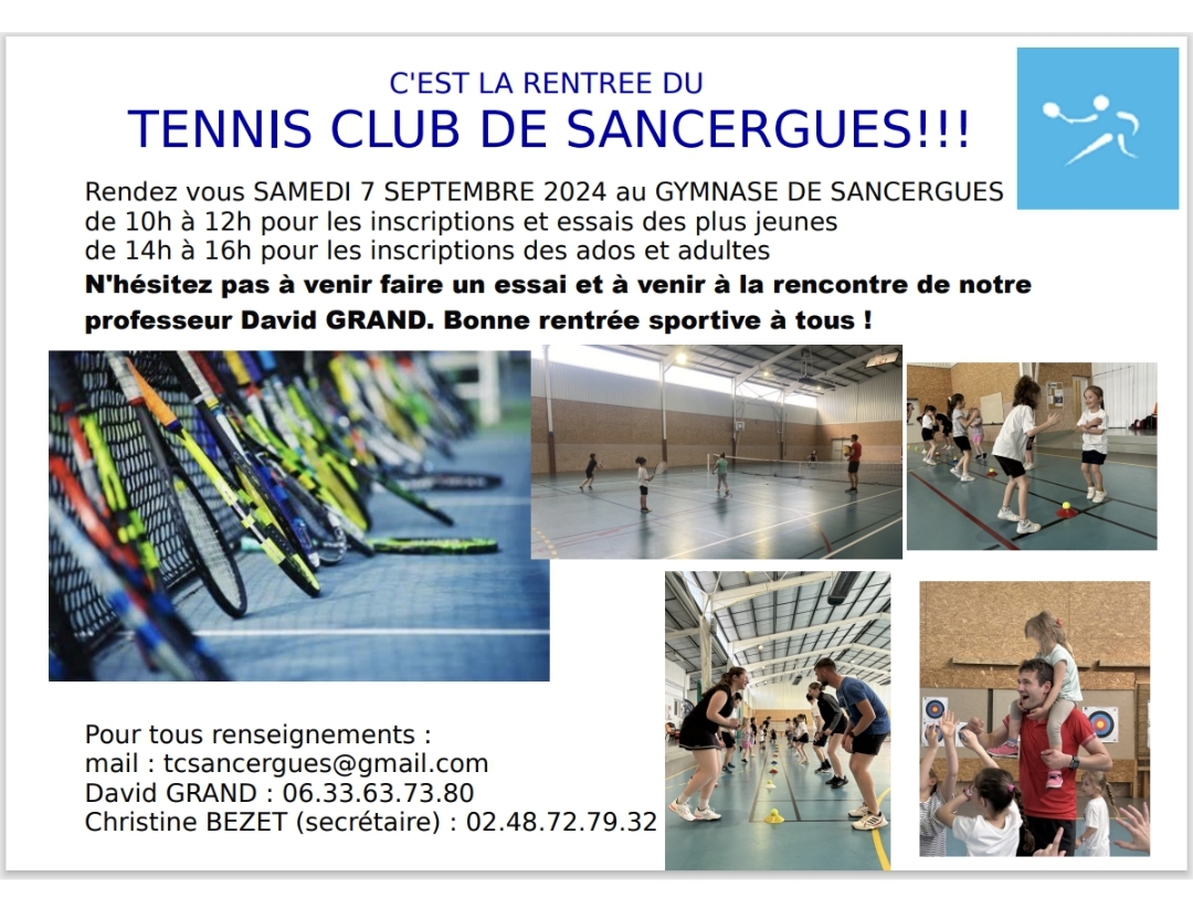 Rentrée Tennis Club Sancergues 2024 2025