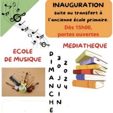 Modification des horaires de l&rsquo;inauguration de la médiathèque et de l&rsquo;école de musique de Sancergues