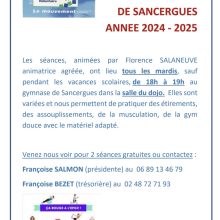 Gymnastique volontaire de Sancergues 2024-2025